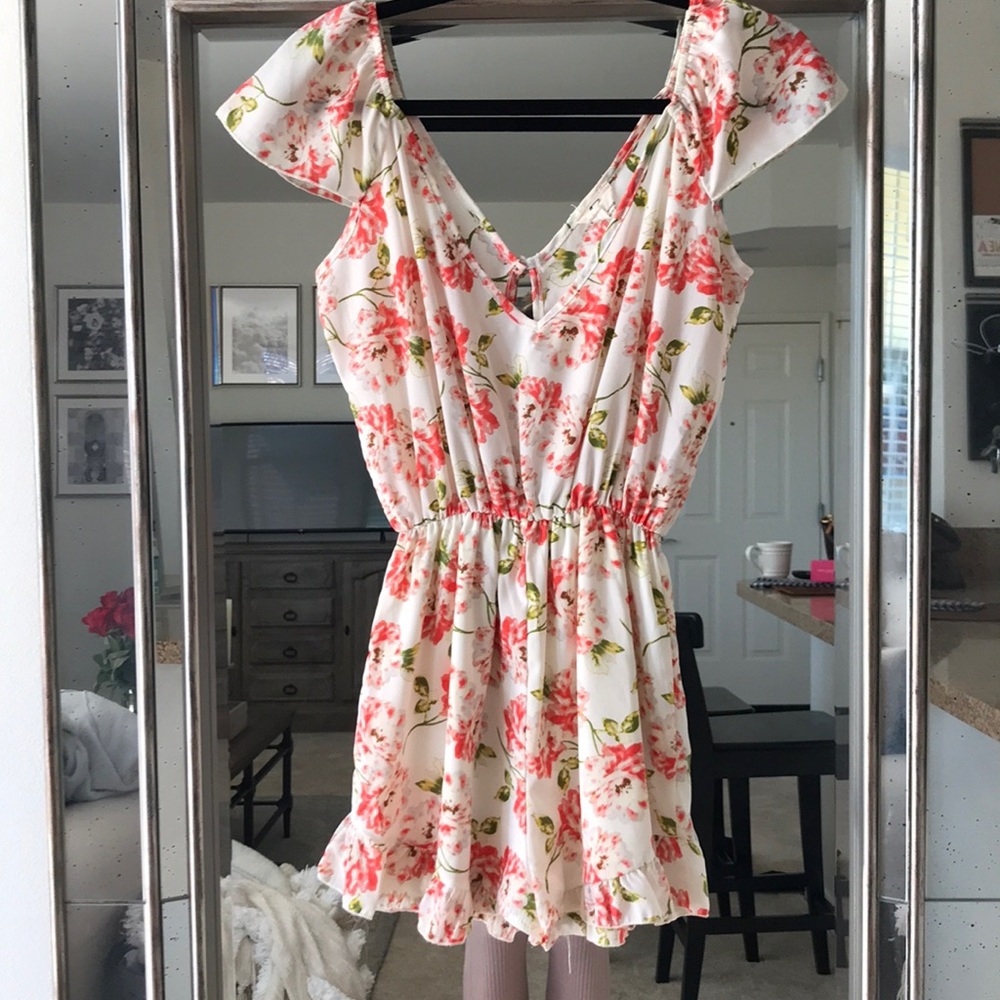 White floral romper from Urban Outfitters